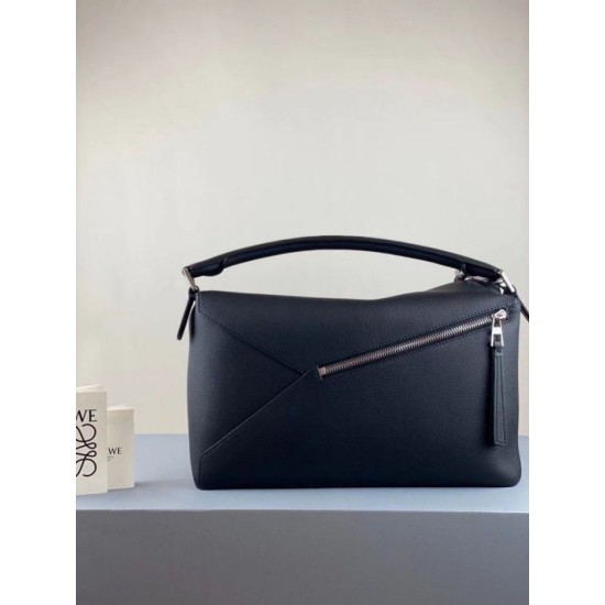 Fake Loewe Large Puzzle Bag Black Grained Replica Fake Loewe Large Puzzle Bag Black Grained Replica