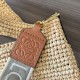 Replica Loewe Slit Tote Bag Raffia and Calfskin Replica Loewe Slit Tote Bag Raffia and Calfskin
