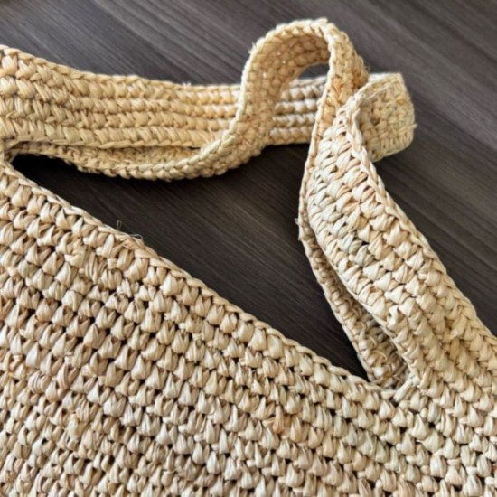 Replica Loewe Slit Tote Bag Raffia and Calfskin Replica Loewe Slit Tote Bag Raffia and Calfskin