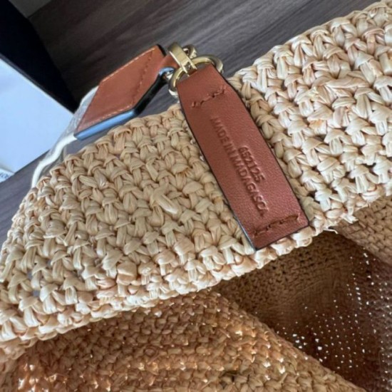 Replica Loewe Slit Tote Bag Raffia and Calfskin Replica Loewe Slit Tote Bag Raffia and Calfskin