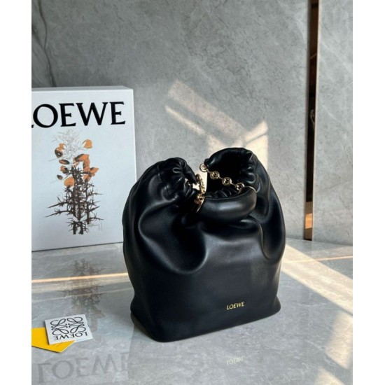 Replica Loewe Small Squeeze Bag Black Nappa Lambskin Fake Loewe Small Squeeze Bag Black Nappa Lambskin Replica