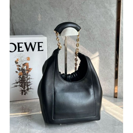 Replica Loewe Small Squeeze Bag Black Nappa Lambskin Fake Loewe Small Squeeze Bag Black Nappa Lambskin Replica