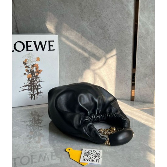 Replica Loewe Small Squeeze Bag Black Nappa Lambskin Fake Loewe Small Squeeze Bag Black Nappa Lambskin Replica