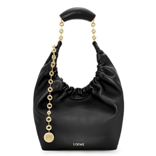 Replica Loewe Small Squeeze Bag Black Nappa Lambskin Fake Loewe Small Squeeze Bag Black Nappa Lambskin Replica