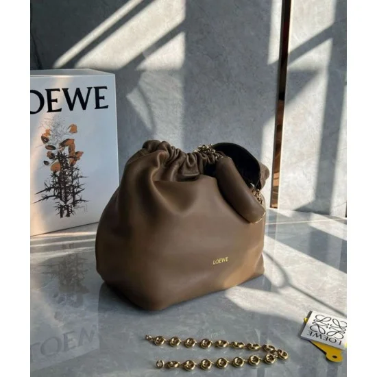 Fake Loewe Medium Squeeze Bag Brown Nappa Lambskin Replica Replica Loewe Medium Squeeze Bag Brown Nappa Lambskin