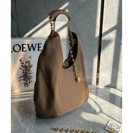 Fake Loewe Medium Squeeze Bag Brown Nappa Lambskin Replica Replica Loewe Medium Squeeze Bag Brown Nappa Lambskin