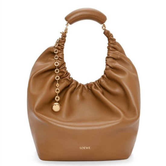 Fake Loewe Medium Squeeze Bag Brown Nappa Lambskin Replica Replica Loewe Medium Squeeze Bag Brown Nappa Lambskin