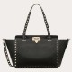 Replica Valentino Small Rockstud Tote Black Grain Calfskin Replica Valentino Small Rockstud Tote Black Grain Calfskin