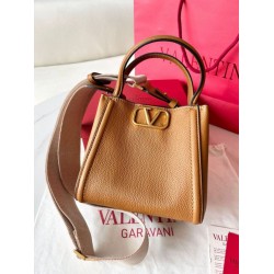 Fake Valentino Alltime Small Bag Brown Grained Calfskin Replica Replica Valentino Alltime Small Bag Brown Grained Calfskin
