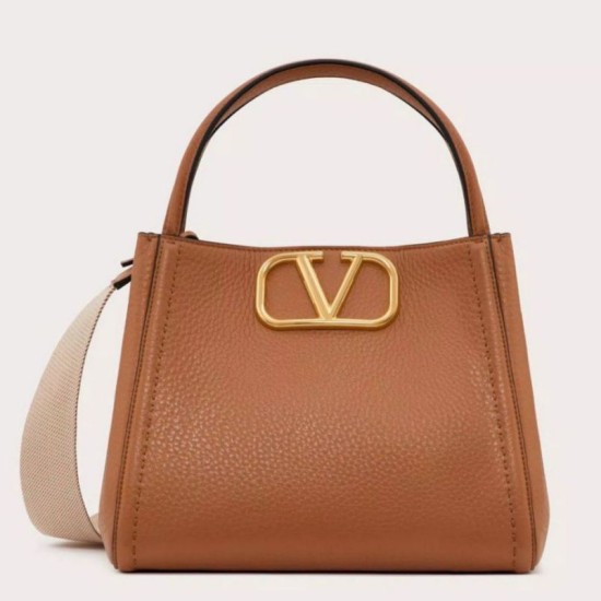 Fake Valentino Alltime Small Bag Brown Grained Calfskin Replica Replica Valentino Alltime Small Bag Brown Grained Calfskin