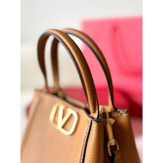 Fake Valentino Alltime Small Bag Brown Grained Calfskin Replica Replica Valentino Alltime Small Bag Brown Grained Calfskin