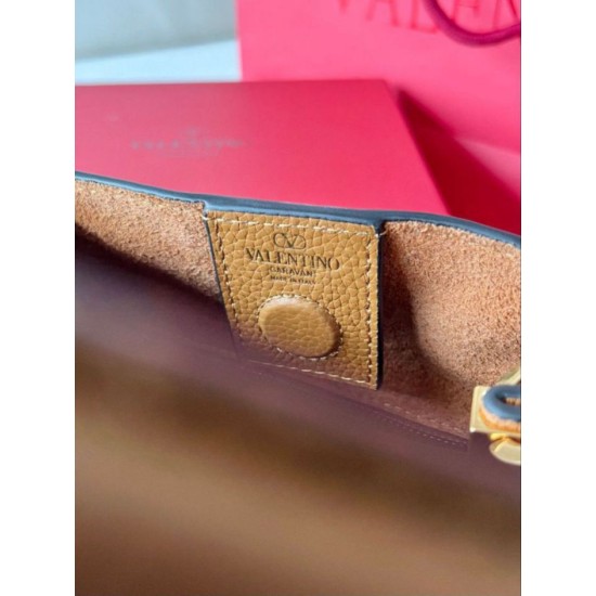 Fake Valentino Alltime Small Bag Brown Grained Calfskin Replica Replica Valentino Alltime Small Bag Brown Grained Calfskin