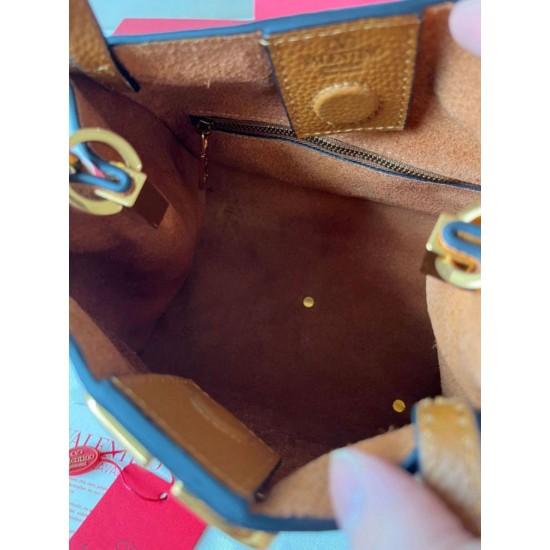 Fake Valentino Alltime Small Bag Brown Grained Calfskin Replica Replica Valentino Alltime Small Bag Brown Grained Calfskin