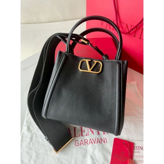 Fake Valentino Alltime Small Bag Black Grained Calfskin Replica Fake Valentino Alltime Small Bag Black Grained Calfskin Replica