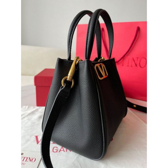 Fake Valentino Alltime Small Bag Black Grained Calfskin Replica Fake Valentino Alltime Small Bag Black Grained Calfskin Replica