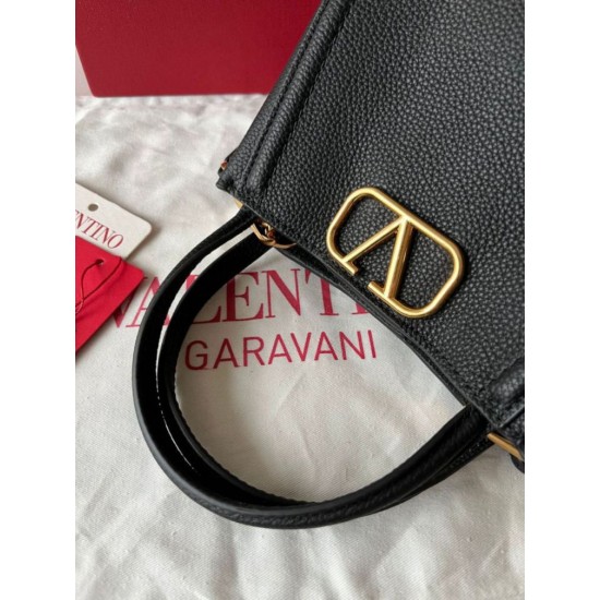 Fake Valentino Alltime Small Bag Black Grained Calfskin Replica Fake Valentino Alltime Small Bag Black Grained Calfskin Replica