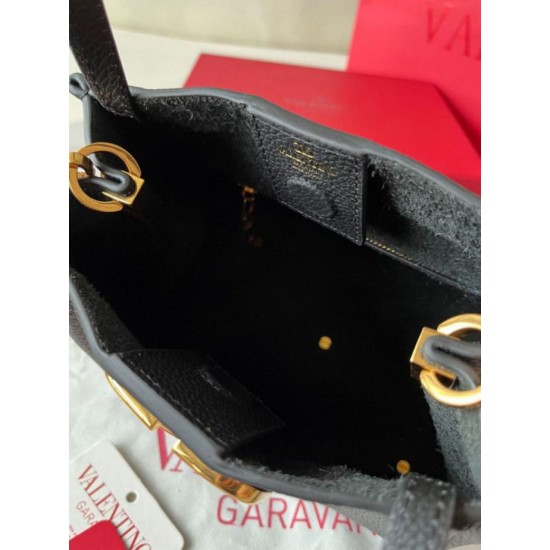 Fake Valentino Alltime Small Bag Black Grained Calfskin Replica Fake Valentino Alltime Small Bag Black Grained Calfskin Replica