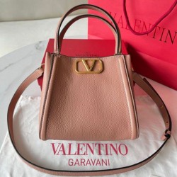 Fake Valentino Alltime Small Bag Nude Grained Calfskin Replica