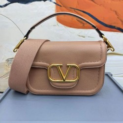 Replica Valentino Alltime Shoulder Bag Beige Grained 