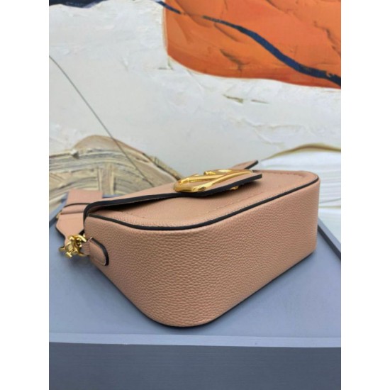 Replica Valentino Alltime Shoulder Bag Beige Grained Replica Valentino Alltime Shoulder Bag Beige Grained