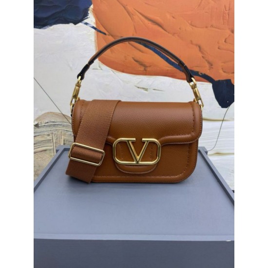 Fake Valentino Alltime Shoulder Bag Brown Grained Replica Replica Valentino Alltime Shoulder Bag Brown Grained