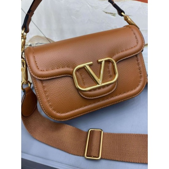 Fake Valentino Alltime Shoulder Bag Brown Grained Replica Replica Valentino Alltime Shoulder Bag Brown Grained