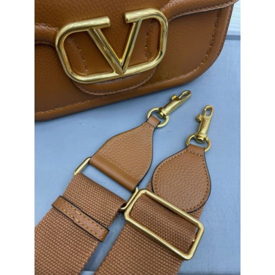 Fake Valentino Alltime Shoulder Bag Brown Grained Replica Replica Valentino Alltime Shoulder Bag Brown Grained