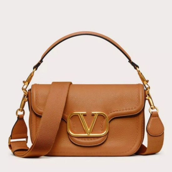 Fake Valentino Alltime Shoulder Bag Brown Grained Replica Replica Valentino Alltime Shoulder Bag Brown Grained
