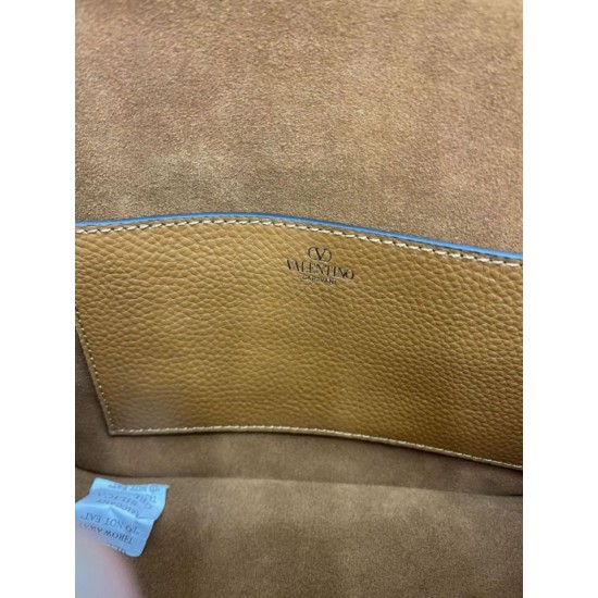 Fake Valentino Alltime Shoulder Bag Brown Grained Replica Replica Valentino Alltime Shoulder Bag Brown Grained