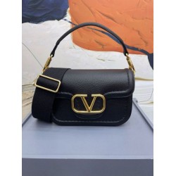 Replica Valentino Alltime Shoulder Bag Black Grained Replica Valentino Alltime Shoulder Bag Black Grained