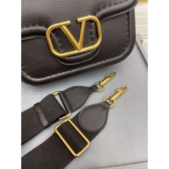 Replica Valentino Alltime Shoulder Bag Black Grained Replica Valentino Alltime Shoulder Bag Black Grained