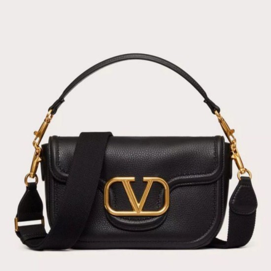 Replica Valentino Alltime Shoulder Bag Black Grained Replica Valentino Alltime Shoulder Bag Black Grained