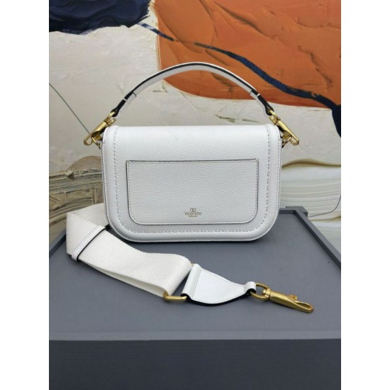 Replica Valentino Alltime Shoulder Bag White Grained Replica Valentino Alltime Shoulder Bag White Grained