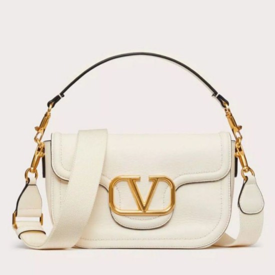 Replica Valentino Alltime Shoulder Bag White Grained Replica Valentino Alltime Shoulder Bag White Grained