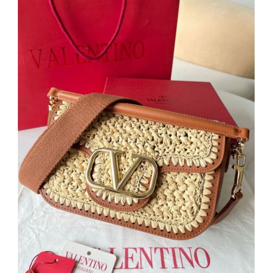 Replica Valentino Alltime Shoulder Bag Natural Raffia Fake Valentino Alltime Shoulder Bag Natural Raffia Replica