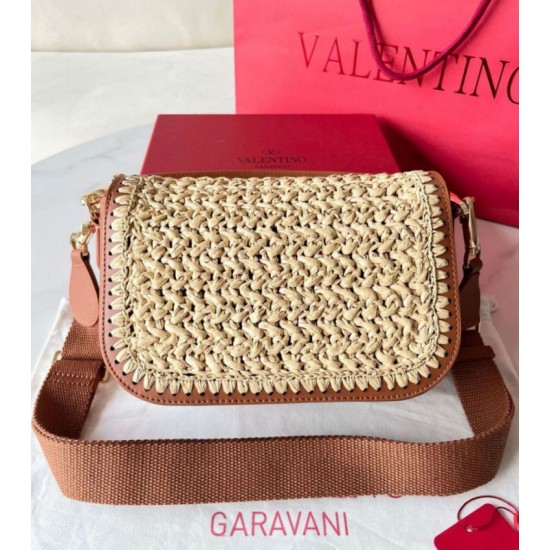Replica Valentino Alltime Shoulder Bag Natural Raffia Fake Valentino Alltime Shoulder Bag Natural Raffia Replica