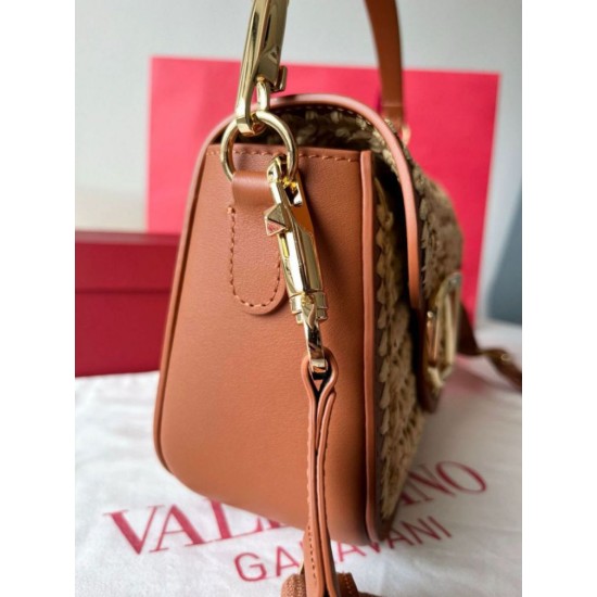 Replica Valentino Alltime Shoulder Bag Natural Raffia Fake Valentino Alltime Shoulder Bag Natural Raffia Replica