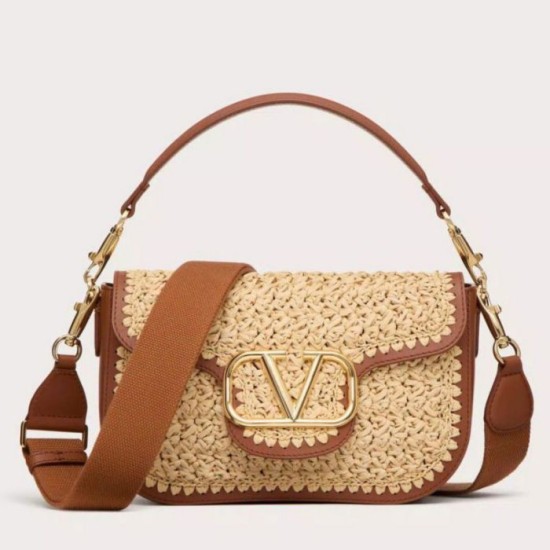 Replica Valentino Alltime Shoulder Bag Natural Raffia Fake Valentino Alltime Shoulder Bag Natural Raffia Replica