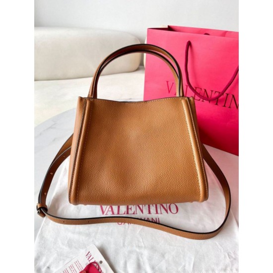Replica Valentino Alltime Medium Bag Brown Grained Calfskin Replica Valentino Alltime Medium Bag Brown Grained Calfskin