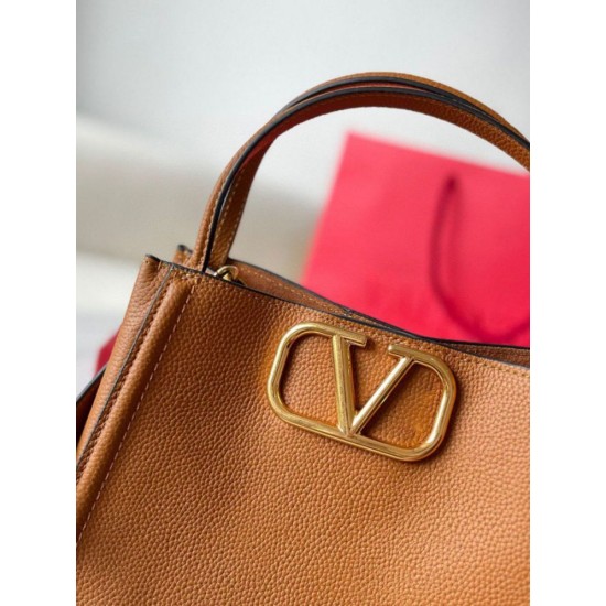 Replica Valentino Alltime Medium Bag Brown Grained Calfskin Replica Valentino Alltime Medium Bag Brown Grained Calfskin