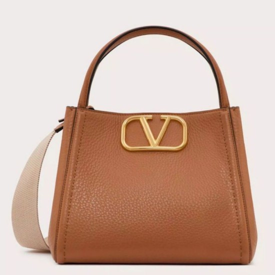 Replica Valentino Alltime Medium Bag Brown Grained Calfskin Replica Valentino Alltime Medium Bag Brown Grained Calfskin
