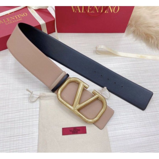Fake Valentino VLogo Reversible Belt 70mm Beige and Black Calfskin Replica Replica Valentino VLogo Reversible Belt 70mm Beige and Black Calfskin