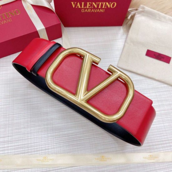 Fake Valentino VLogo Reversible Belt 70mm Black and Red Calfskin Replica Fake Valentino VLogo Reversible Belt 70mm Black and Red Calfskin Replica