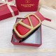 Fake Valentino VLogo Reversible Belt 70mm Black and Red Calfskin Replica Fake Valentino VLogo Reversible Belt 70mm Black and Red Calfskin Replica