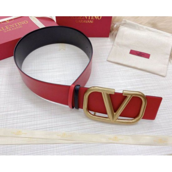 Fake Valentino VLogo Reversible Belt 70mm Black and Red Calfskin Replica Fake Valentino VLogo Reversible Belt 70mm Black and Red Calfskin Replica