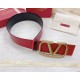 Fake Valentino VLogo Reversible Belt 70mm Black and Red Calfskin Replica Fake Valentino VLogo Reversible Belt 70mm Black and Red Calfskin Replica