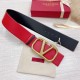 Fake Valentino VLogo Reversible Belt 70mm Black and Red Calfskin Replica Fake Valentino VLogo Reversible Belt 70mm Black and Red Calfskin Replica