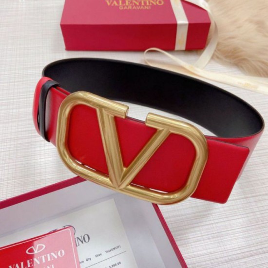 Fake Valentino VLogo Reversible Belt 70mm Black and Red Calfskin Replica Fake Valentino VLogo Reversible Belt 70mm Black and Red Calfskin Replica