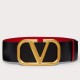 Fake Valentino VLogo Reversible Belt 70mm Black and Red Calfskin Replica Fake Valentino VLogo Reversible Belt 70mm Black and Red Calfskin Replica