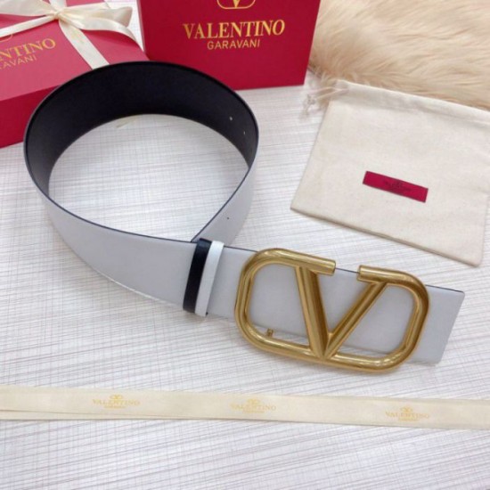 Replica Valentino VLogo Reversible Belt 70mm White and Black Calfskin Fake Valentino VLogo Reversible Belt 70mm White and Black Calfskin Replica